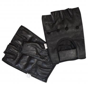 Bronx Black Leather Weight Lifting Glove